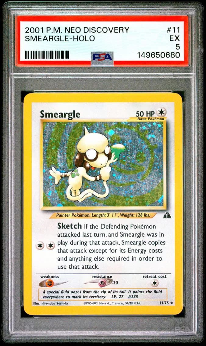 Smeargle-Holo, Neo Discovery, PSA 5