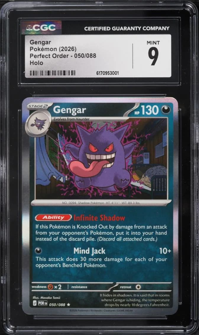Gengar, Perfect Order, CGC 9