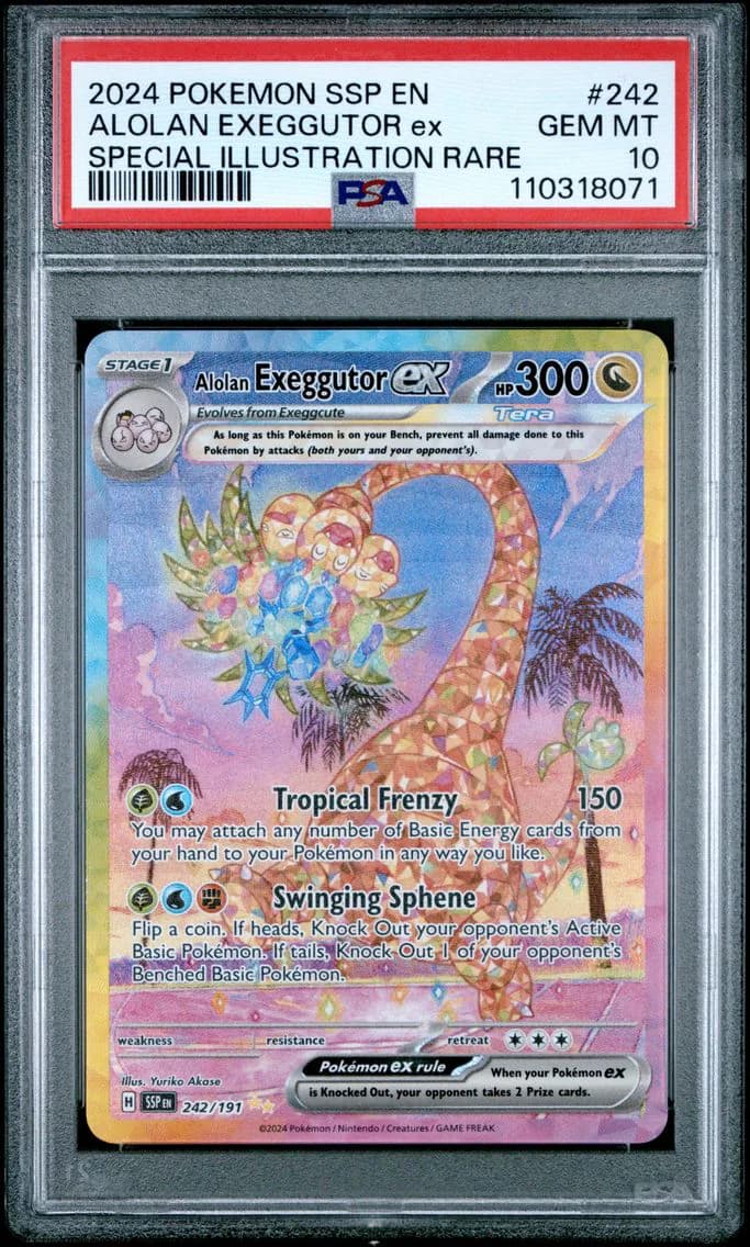 Alolan Exeggutor EX, Surging Sparks, PSA 10