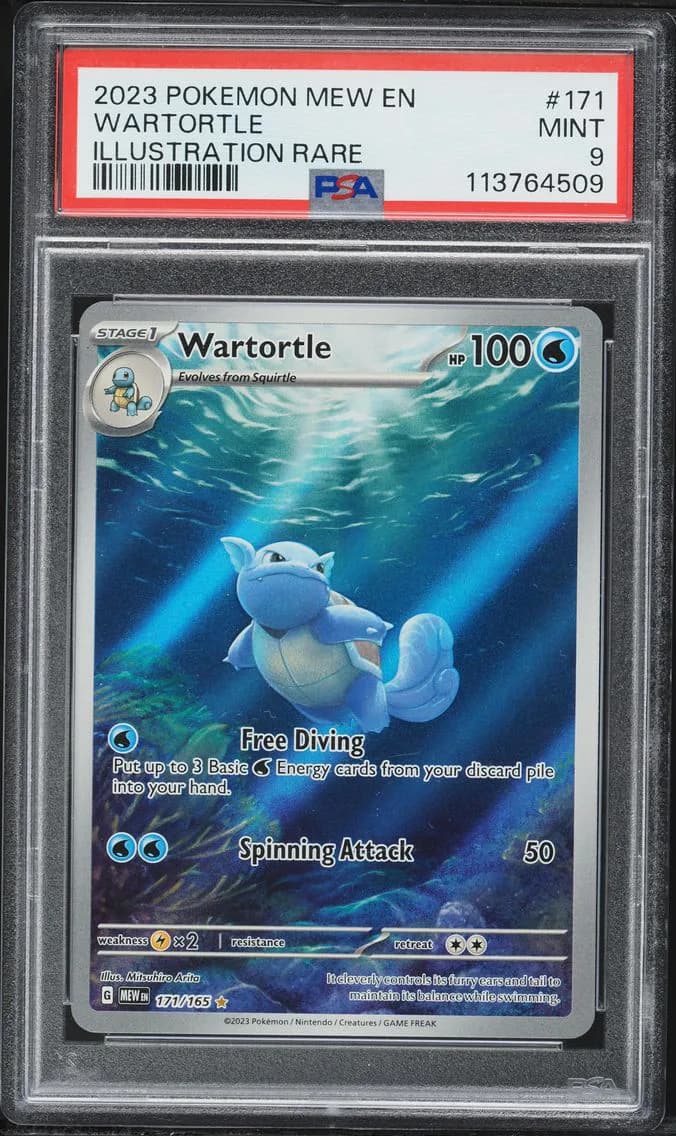 Wartortle, 151, PSA 9