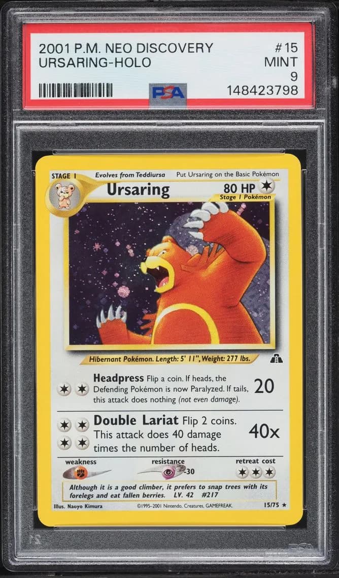 Ursaring-Holo, Neo Discovery, PSA 9