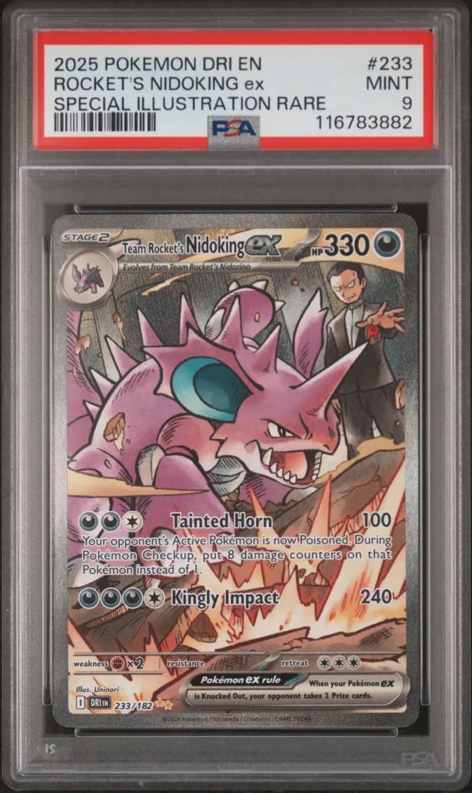 Team Rocket's Nidoking EX, Destined Rivals, PSA 9