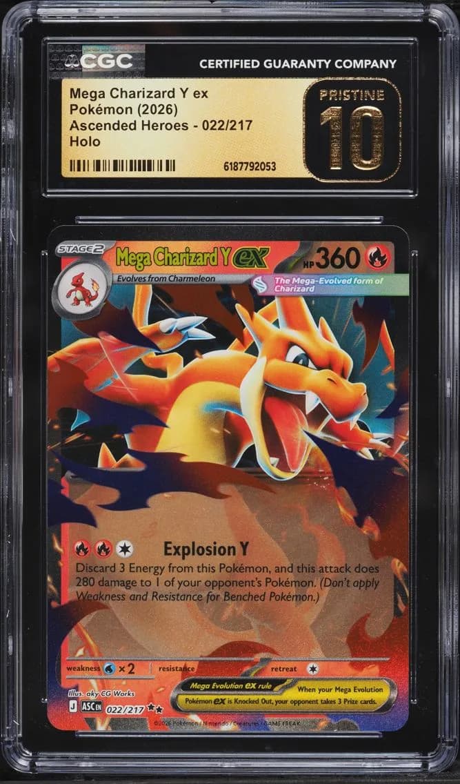 Mega Charizard Y EX, Ascended Heroes, CGC 10