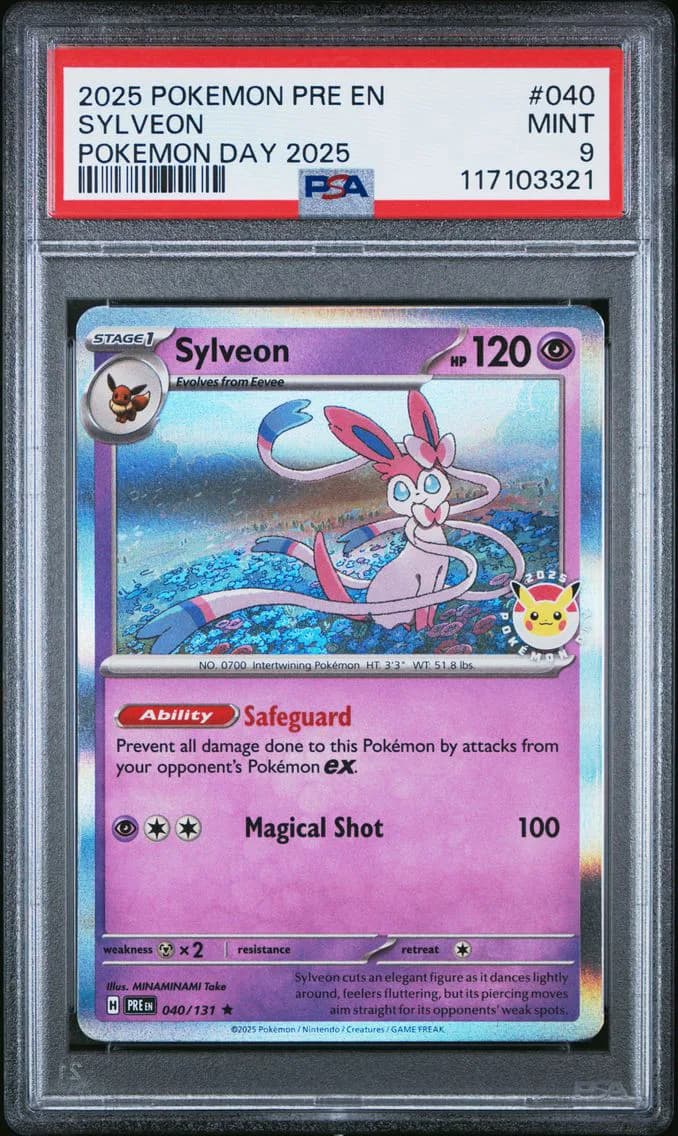 Sylveon, Prismatic Evolutions, PSA 9