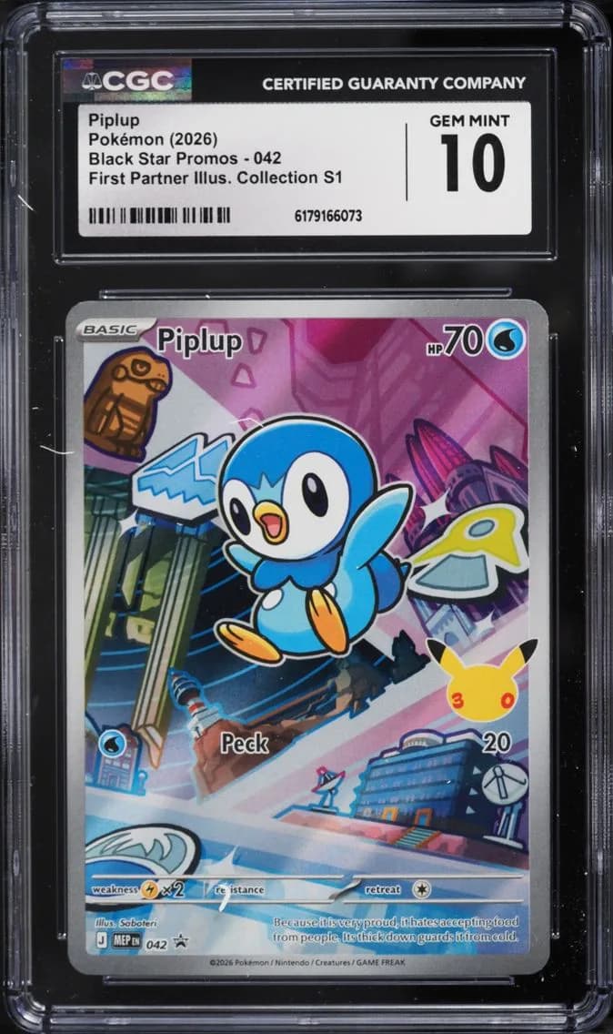 Piplup, Black Star Promos - Mega Evolution MEP EN, CGC 10