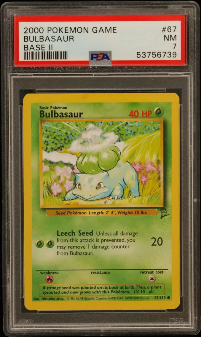 Bulbasaur, Game Base II, PSA 7