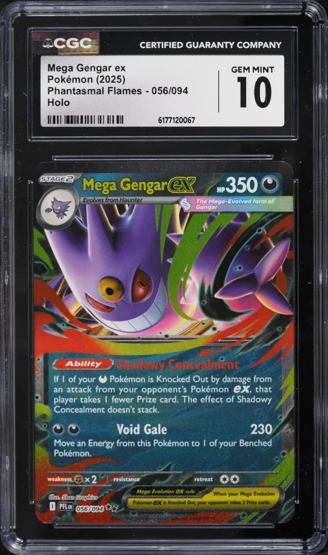 Mega Gengar Ex, Phantasmal Flames, CGC 10
