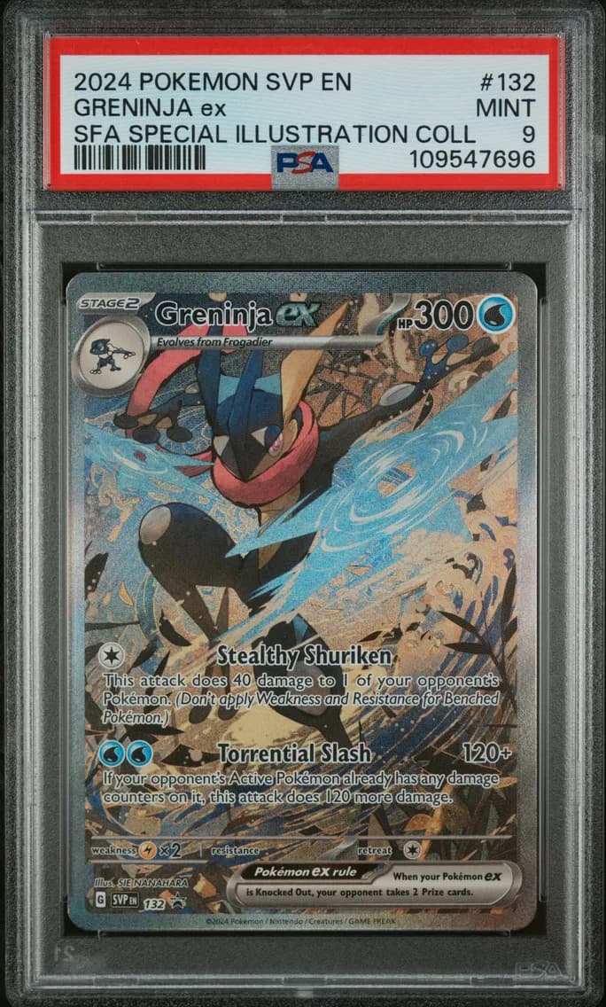 Greninja EX, SV Black Star Promo, PSA 9