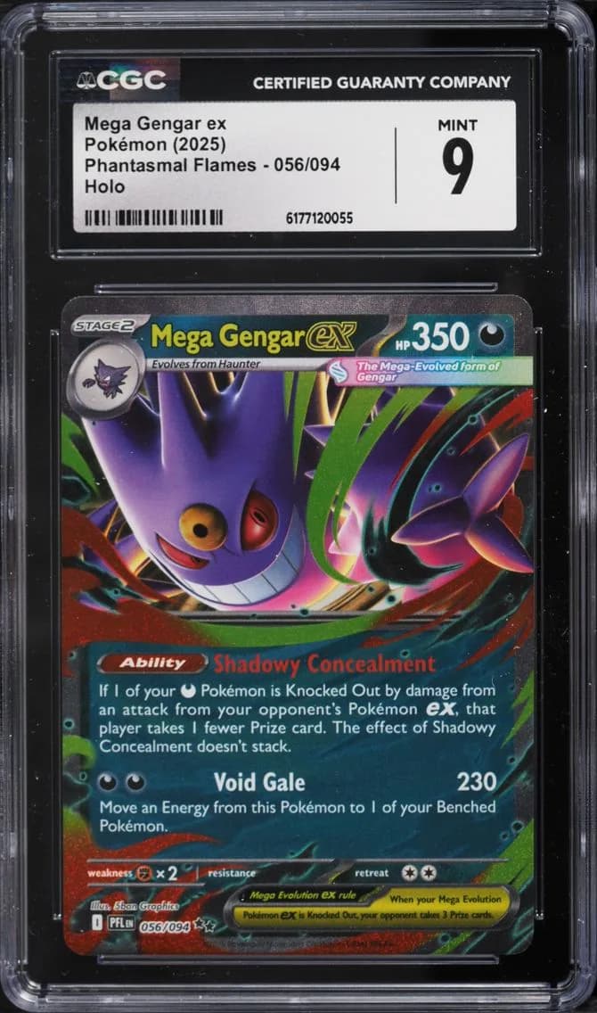 Mega Gengar Ex, Phantasmal Flames, CGC 9