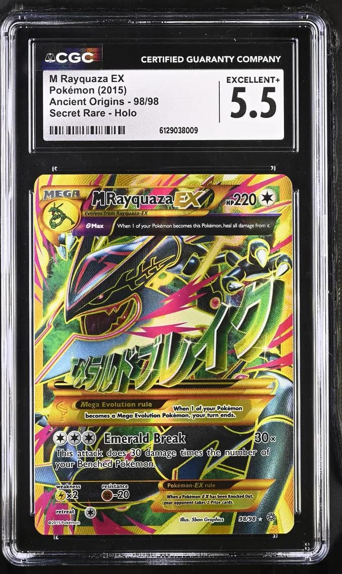 M Rayquaza EX, Ancient Origins, CGC 5.5