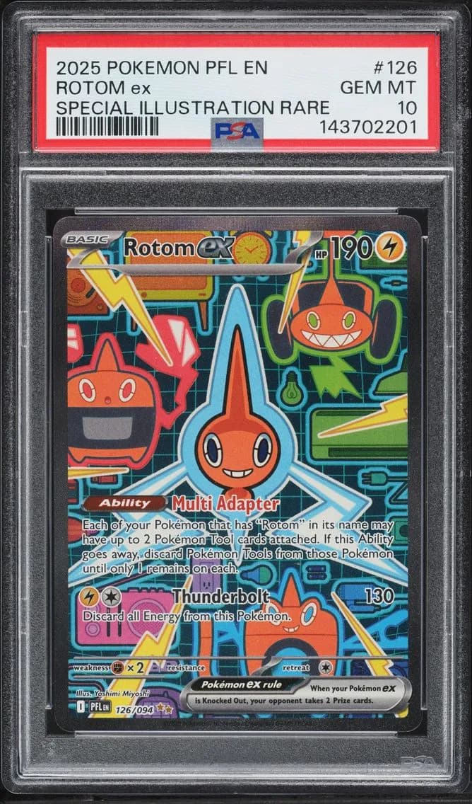 Rotom ex, Phantasmal Flames, PSA 10