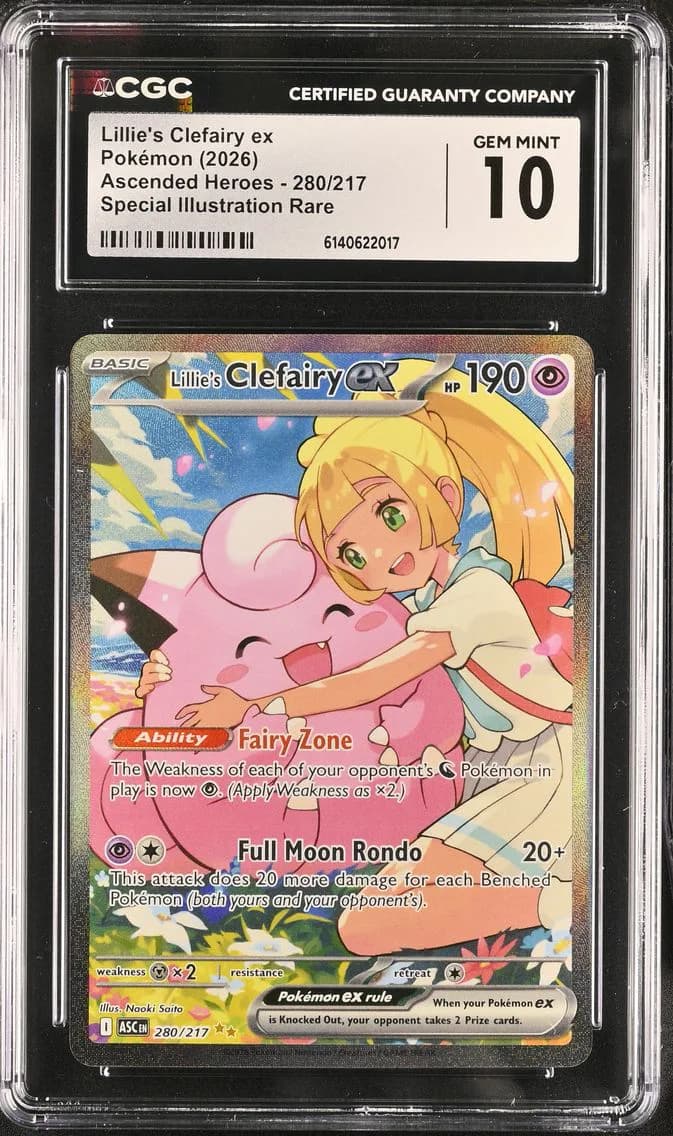 Lillie's Clefairy ex, Ascended Heroes, CGC 10