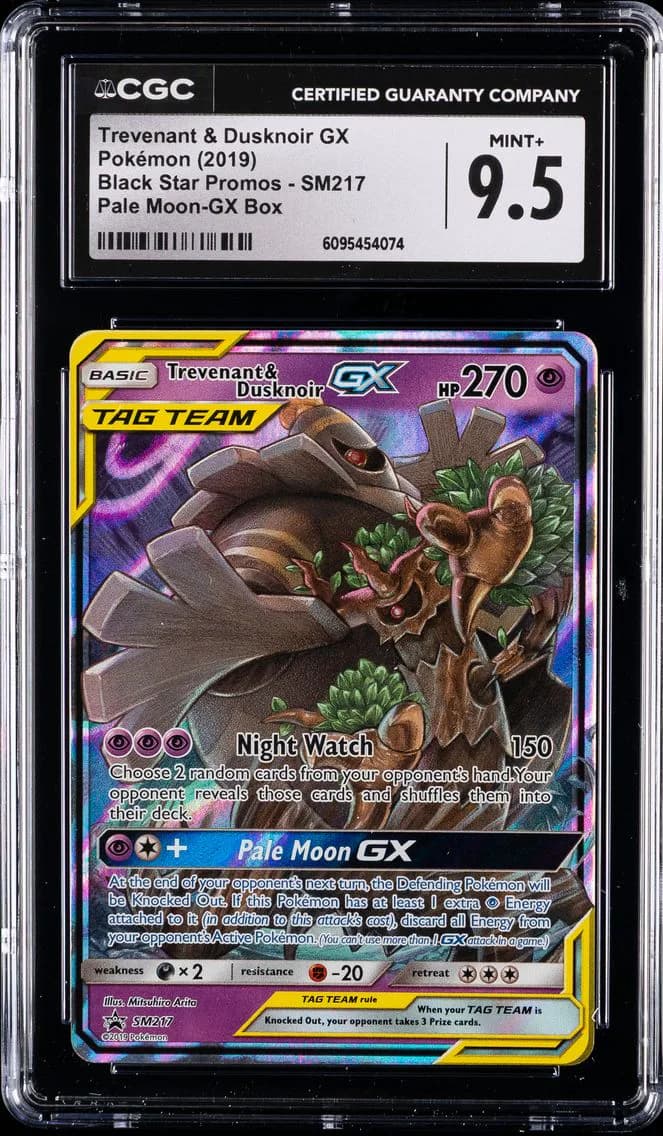 Trevenant & Dusknoir GX, Black Star Promos - Sun & Moon, CGC 9.5