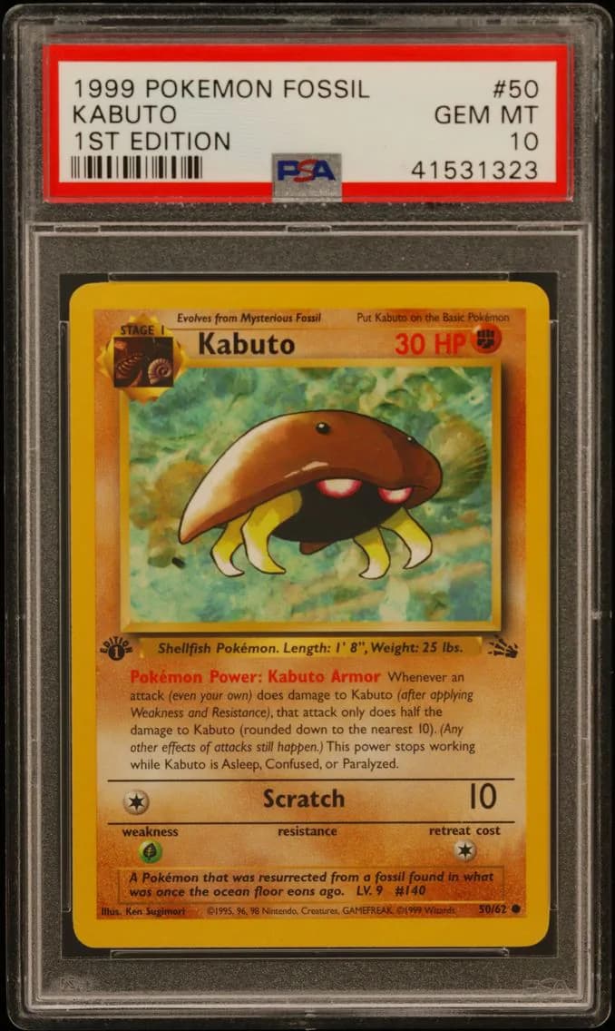 Kabuto 1st Edition, Fossil, PSA 10