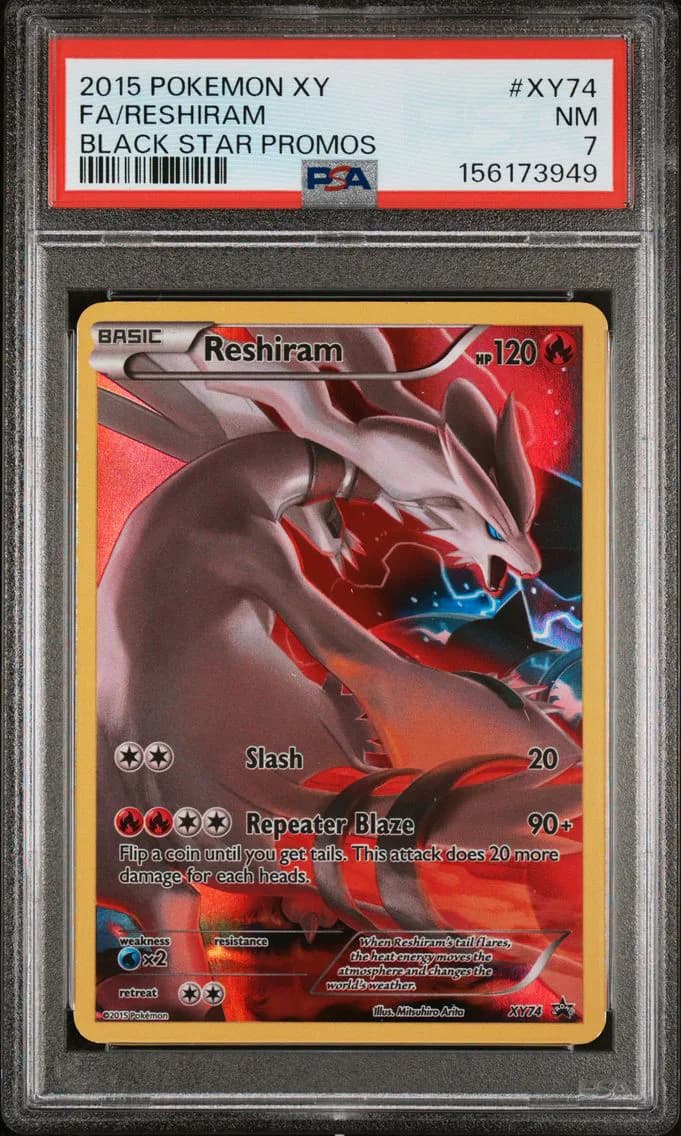 Reshiram, XY Black Star Promos, PSA 7