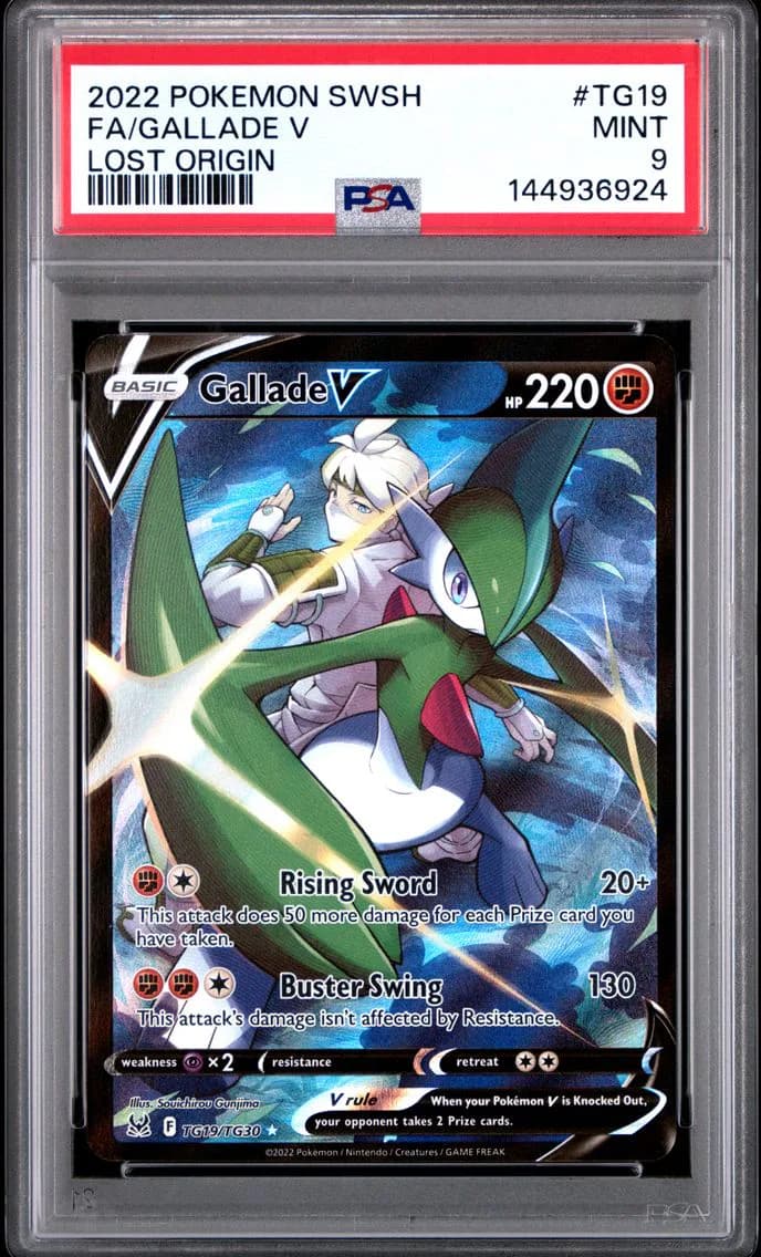 Gallade V, Sword & Shield Lost Origin, PSA 9
