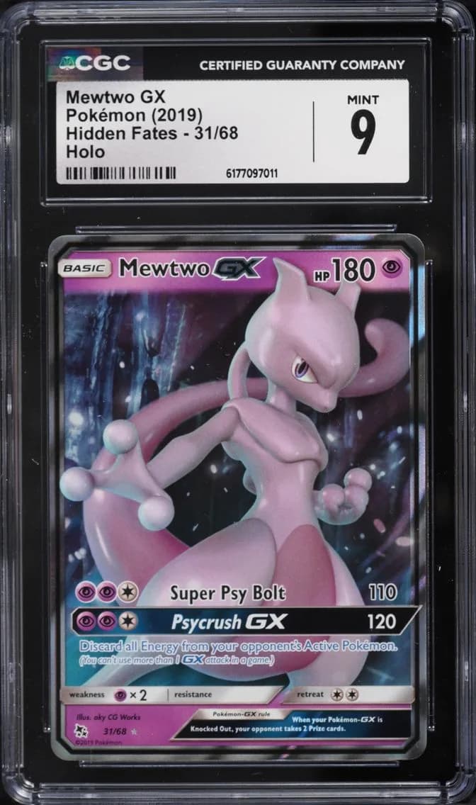 Mewtwo GX, Hidden Fates, CGC 9