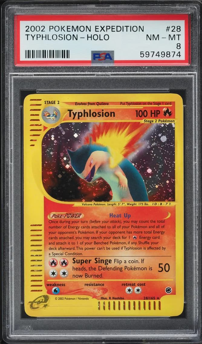 Expedition Holo Typhlosion, Expedition, PSA 8