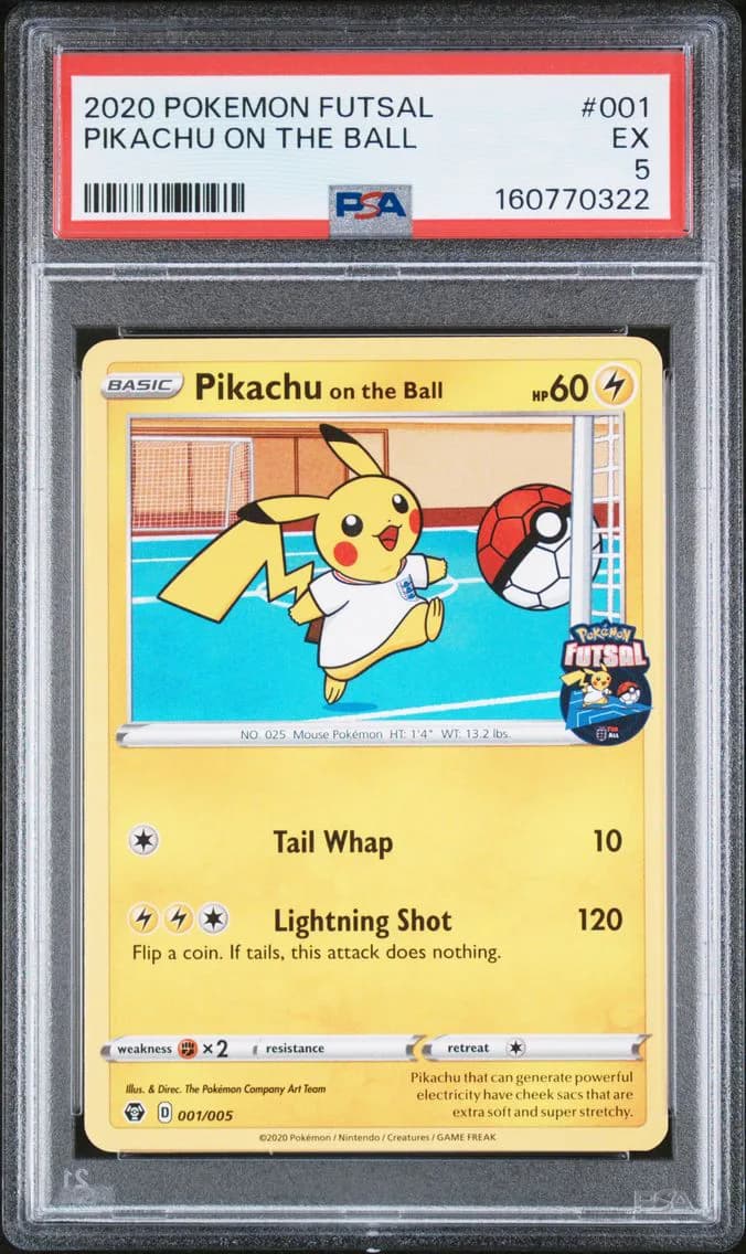 Pikachu on the Ball, Futsal, PSA 5
