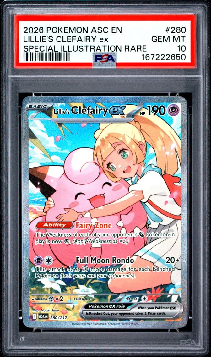 Lillie's Clefairy EX, Ascended Heroes, PSA 10