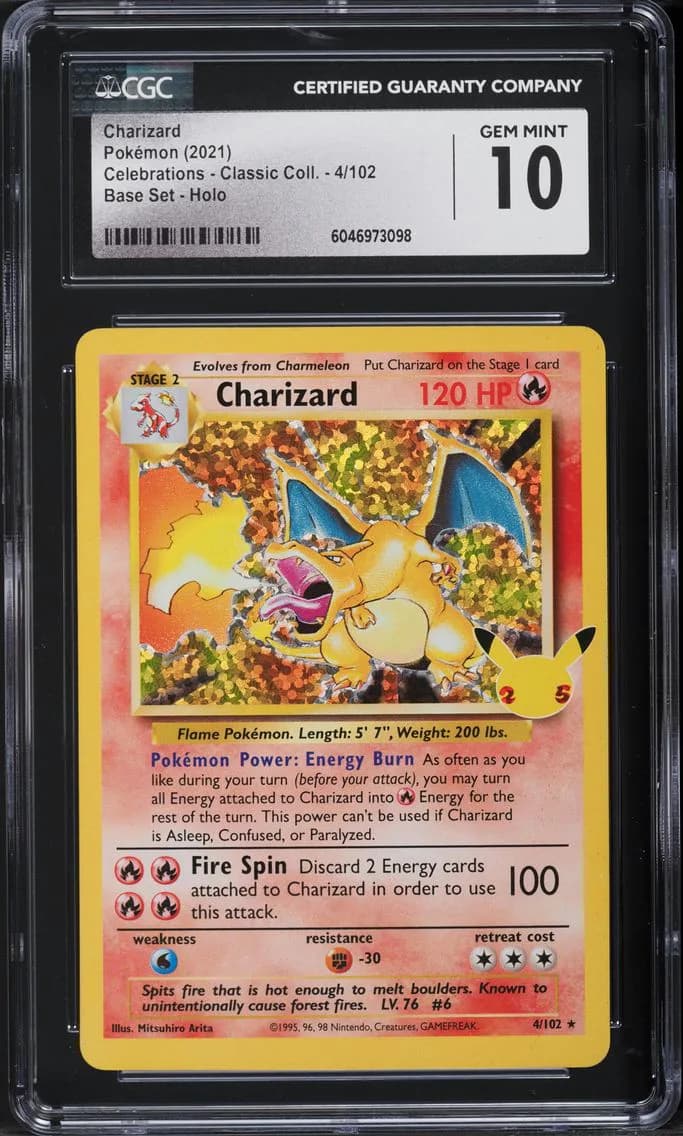 Charizard-Holo, Celebrations - Classic Collection, CGC 10